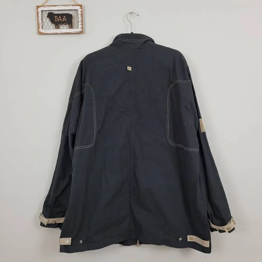 Vintage 90s Jordan Cotton Canvas Military Flight Jacket Sz XL Camo Mesh Interior